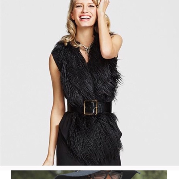 Mob Wife NWOT faux super soft black fur vest - Picture 2 of 4